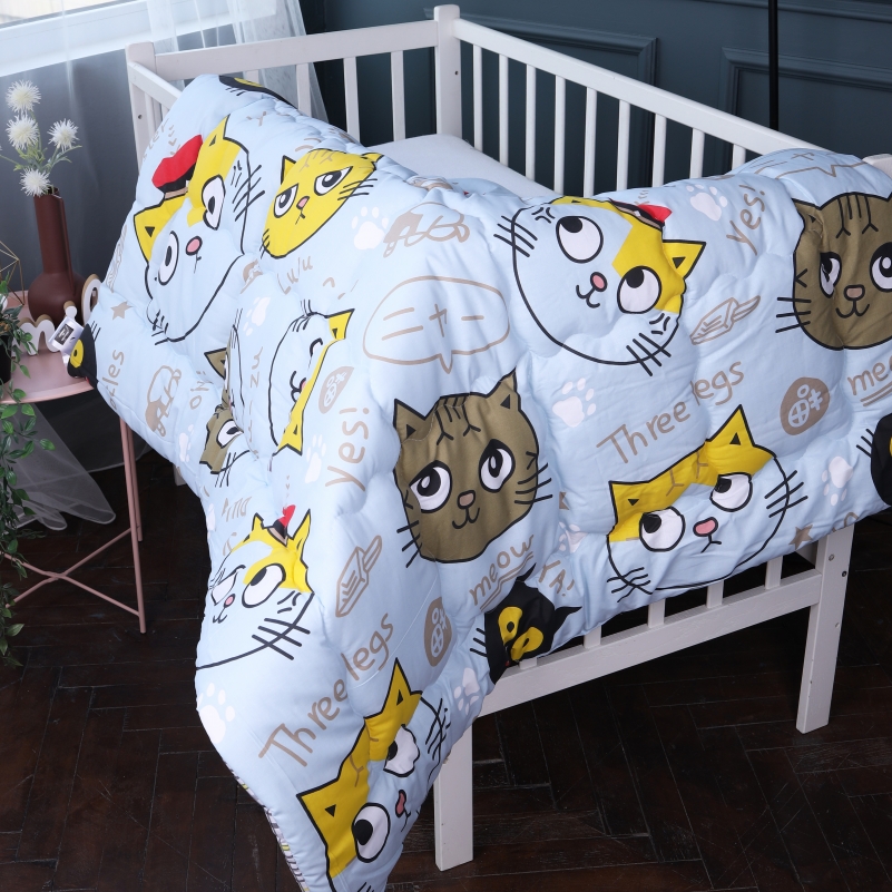 Одеяло антиалергенное №3806 Kids Time 18-0007 Cool Cat EcoSilk бязь (зимнее) - 3