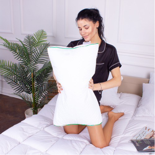 Подушка ортопедическая (стружка Memory) №4227 Steep Line Aloe Vera 58*40*10,5 см