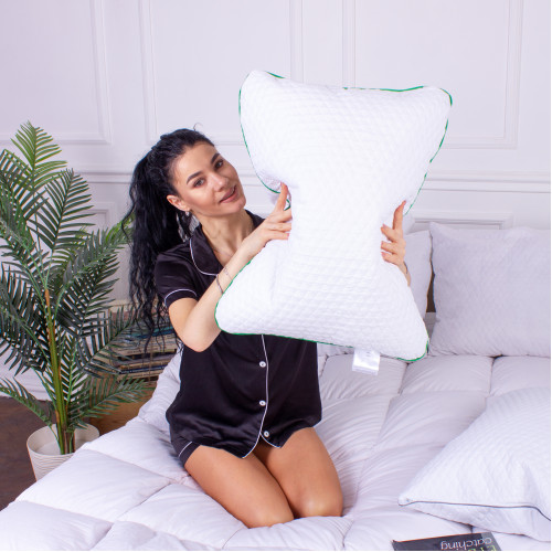 Подушка ортопедична (стружка Memory) №4003 Steep Line Aloe Vera Women 59*43*10