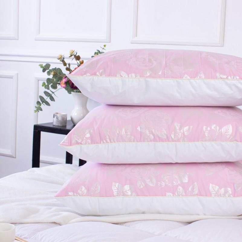 Пухова подушка KARMEN №1807 "Bio-Pink" 90% пух (середня) - 9