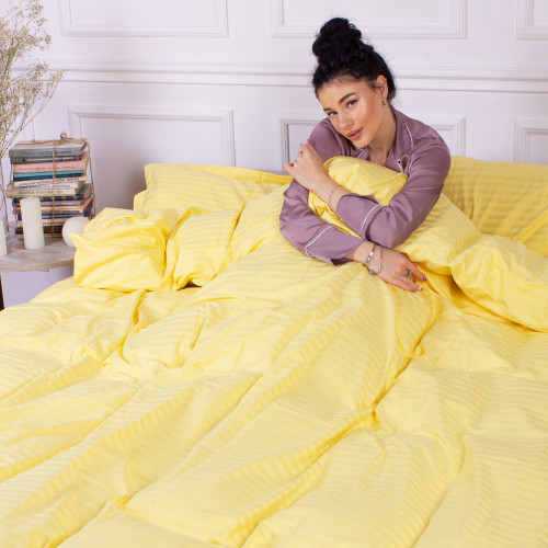 Пододеяльник Satin Stripe 30-0003 Intense Yellow - 2