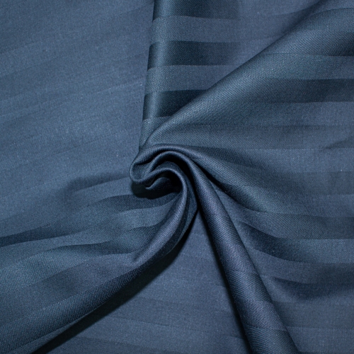 Простынь на резинке Satin Stripe 30-0021 Dark Blue - высота 25 см (детские 10 см)