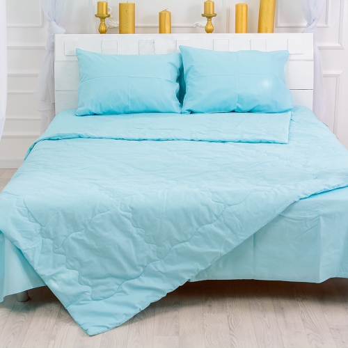 Летний постельный комплект №2523 Eco-Soft 12-4608 Lucretia (одеяло + 2 подушки + 2 наволочки + простынь)