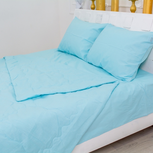 Летний постельный комплект №2415 Eco-Soft 12-4608 Lucretia (одеяло + наволочки + простынь)