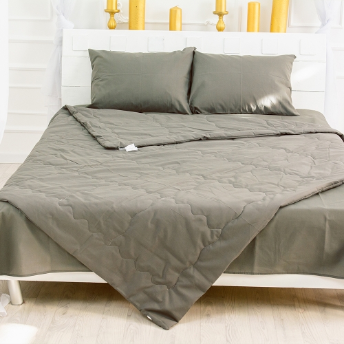 Летний постельный комплект №2508 EcoSilk 16-5803 Geronimo (одеяло + 2 подушки + 2 наволочки + простынь)