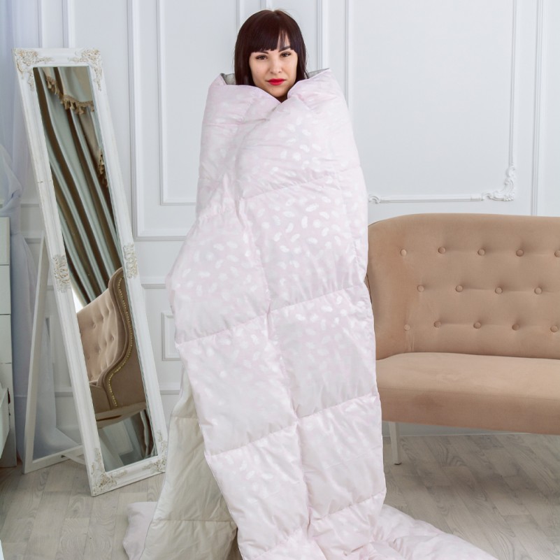 Пухова подушка KARMEN №1807 "Bio-Pink" 90% пух (середня) - 16