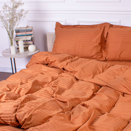 Постельное белье Satin Stripe 30-0005 Brown