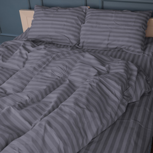 Наволочка Бязь 17-0601 Stripe Gray - 2