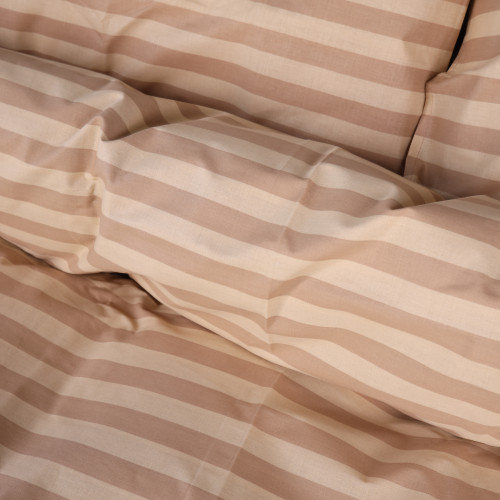 Комплект постільної білизни MirSon Ranforce Elite 17-0610 Stripe Light Brown - 4
