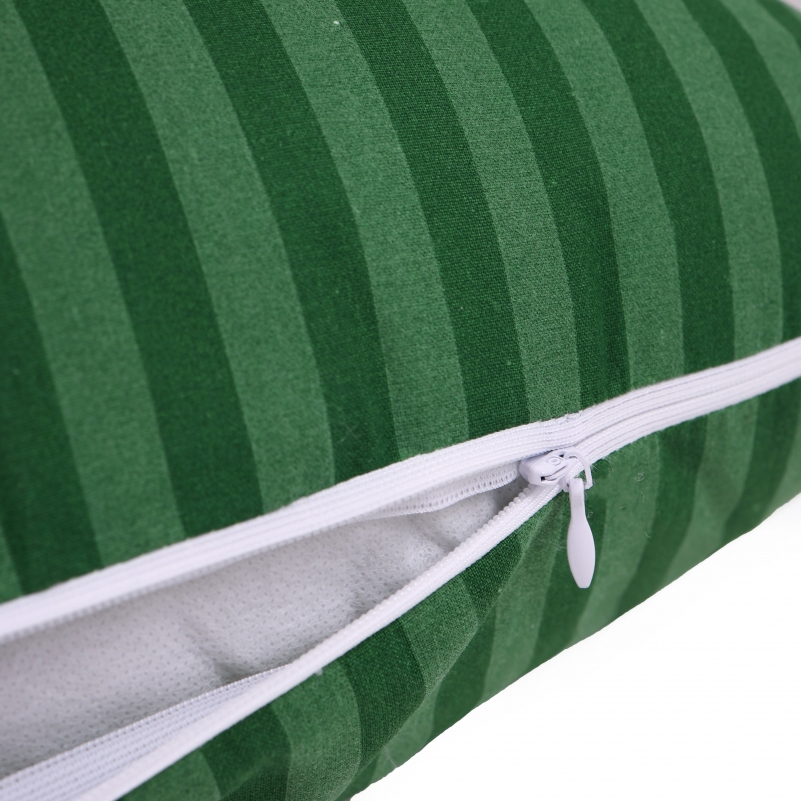 Подушка для вагітних та відпочинку Г-подібна №5000 Color Line 17-0612 Stripe Emerald EcoSilk бязь - 6