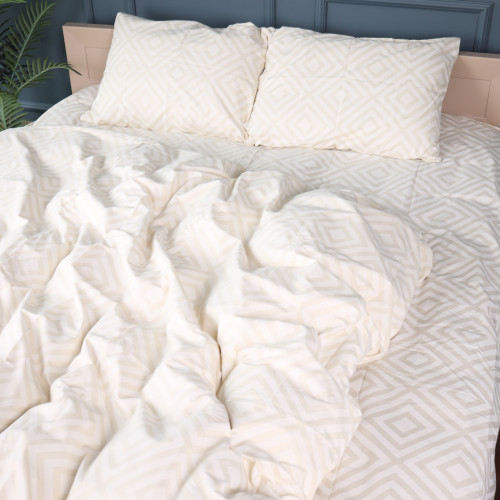 Постельное белье Бязь 17-0623 Geometry Creamy - 2