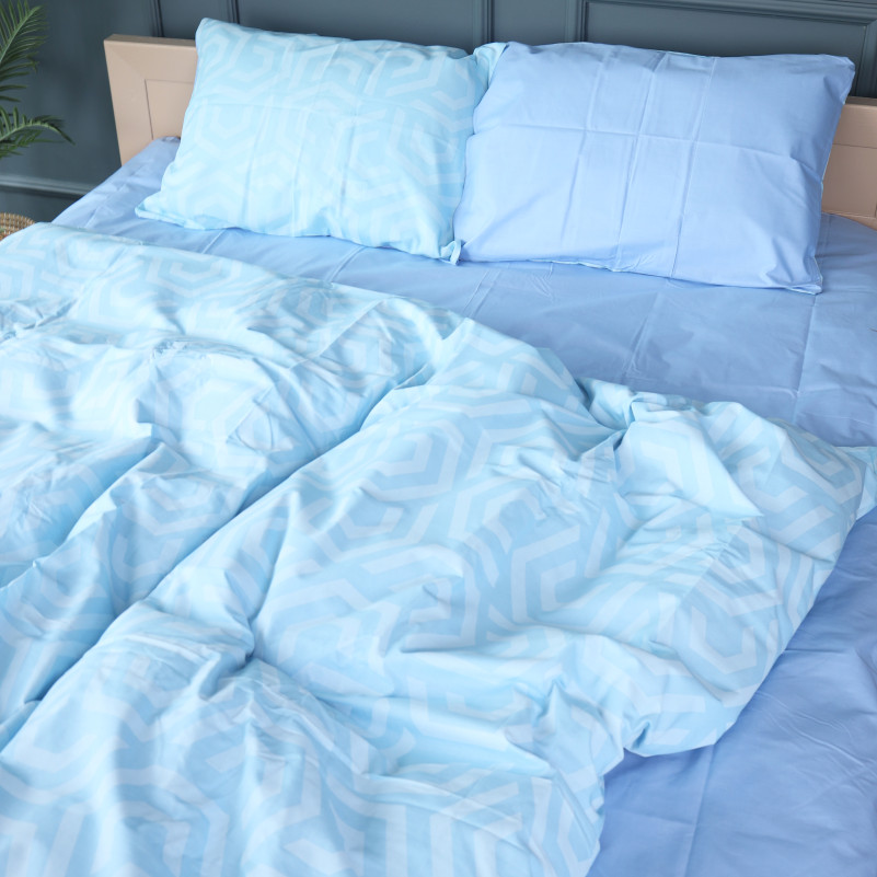Комплект постільної білизни Бязь 17-0628 Diamond Blue
