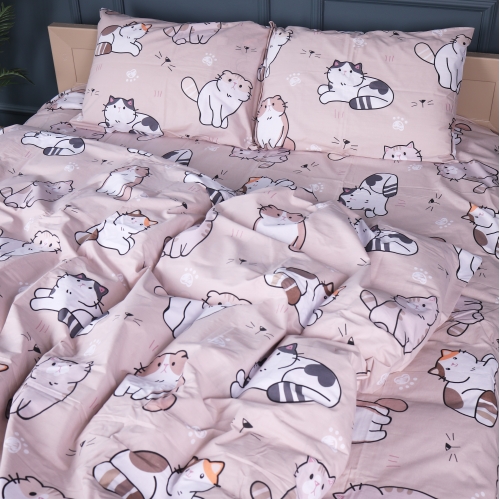 Комплект постільної білизни Бязь 17-0665 Cream Kittens