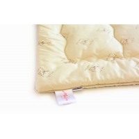 Одеяло шерстяное №173 ЛЕТНЕЕ Hand Made Чехол Тик Camel