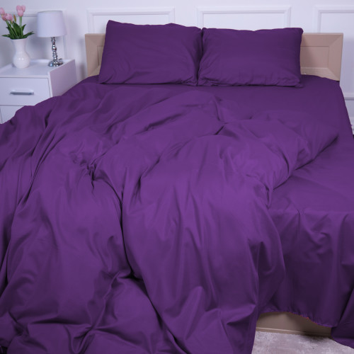 Комплект постельного белья №19-3424 Sunset Purple Microfiber Premium Однотонный - 4