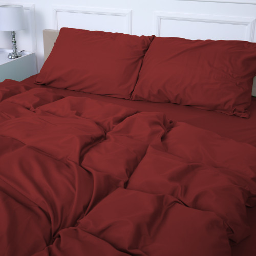 Пододеяльник №19-1655 Garnet Mikrosatin Premium Однотонный - 2