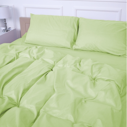 Комплект постельного белья №12-0525 Luminary Green Mikrosatin Premium Однотонный