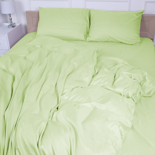 Комплект постільної білизни №12-0525 Luminary Green Microfiber Premium Однотонний - 4
