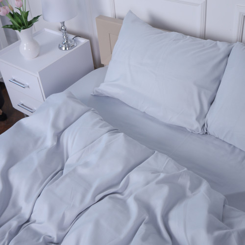 Комплект постільної білизни №14-4102 Glacier Gray Microfiber Premium Однотонний - 4