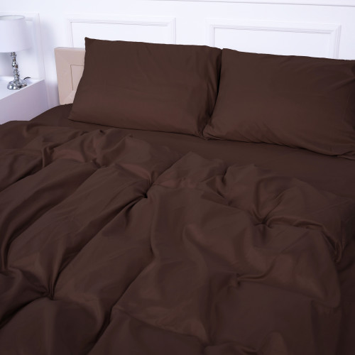 Пододеяльник №19-1230 Friar Brown Mikrosatin Premium Однотонный - 2