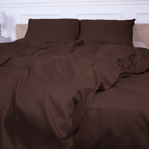 Комплект постельного белья №19-1230 Friar Brown Microfiber Premium Однотонный - 3