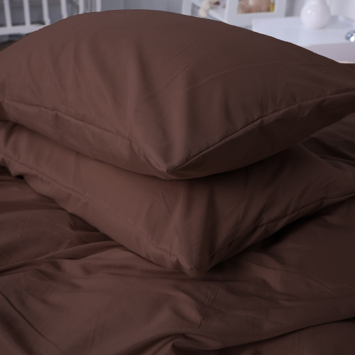 Комплект постельного белья №19-1230 Friar Brown Microfiber Premium Однотонный - 4