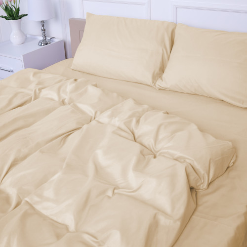 Комплект постельного белья №11-0103 Egret Mikrosatin Premium Однотонный - 2