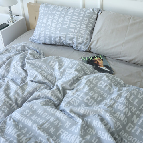 Комплект постільної білизни Бязь 17-4739 Newspaper - 2