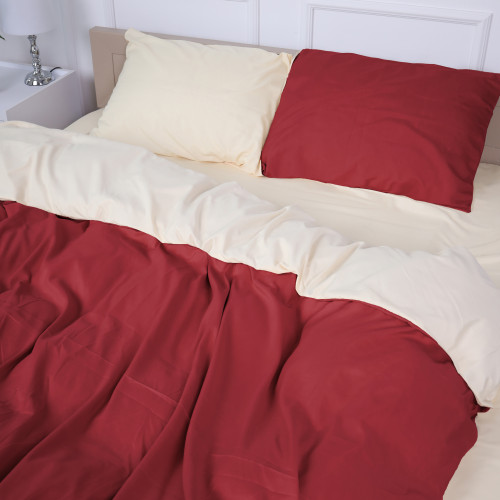Пододеяльник Gorafe (12-0712 + 19-1655) Mikrosatin Premium Двухсторонний - 2