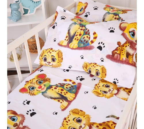 Простирадло на гумці (бязь) Kids Time 20-0034 King Tiger - висота 10 см