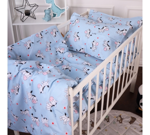 Пододеяльник Бязь Kids Time 20-0037 Cute blue zebra