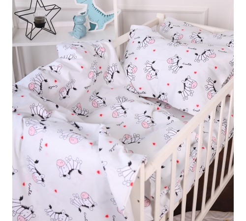 Наволочка Бязь Kids Time 20-0040 Cute white zebra