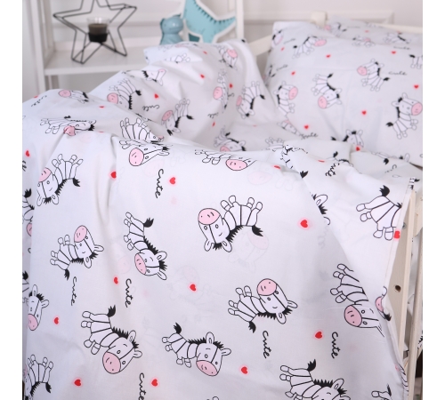 Пододеяльник Бязь Kids Time 20-0040 Cute white zebra