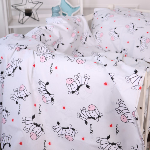 Пододеяльник Бязь 20-0040 Cute white zebra