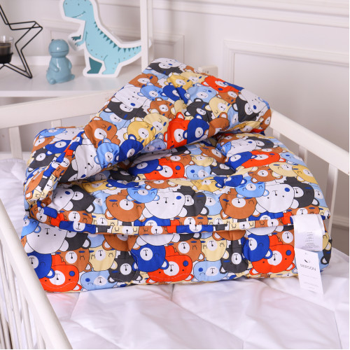 Одеяло антиаллергенное Kids Time 20-0032 Colored bears бязь (зимнее) - 1