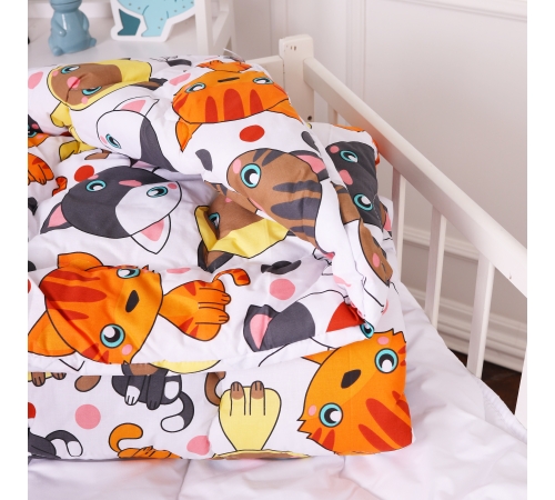 Ковдра антиалергенна зима Kids Time 20-0035 Colored kittens (EcoSilk)