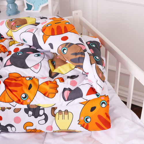 Одеяло антиаллергенное Kids Time 20-0035 Colored kittens бязь (зимнее) - 2