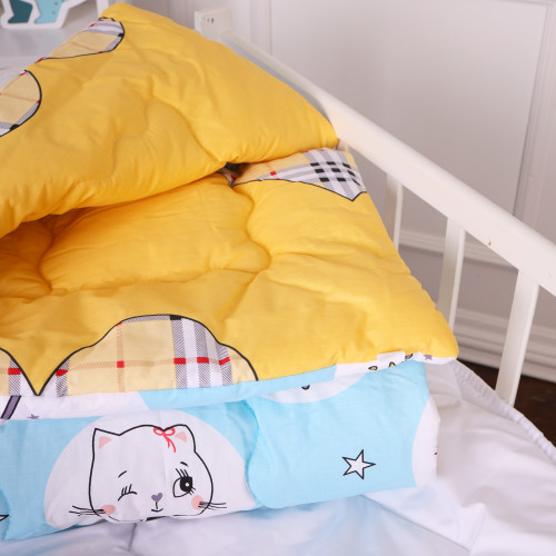 Ковдра антиалергенна Kids Time 20-0044 Cats and bunnies бязь (зимова) - 4
