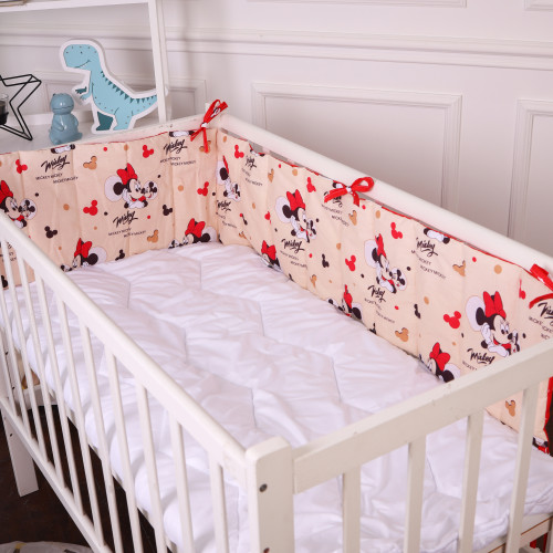 Сплошной борт в кроватку Kids Time 20-0027 Mine mouse