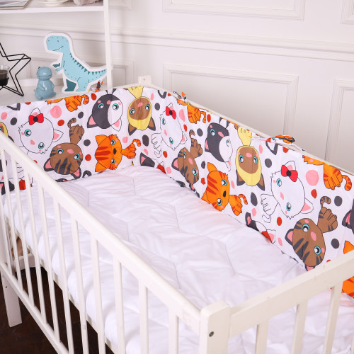 Сплошной борт в кроватку Kids Time 20-0035 Colored kittens