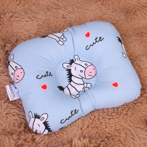 Подушка дитяча Заокруглена Kids Time 20-0037 Cute blue zebra EcoSilk бязь