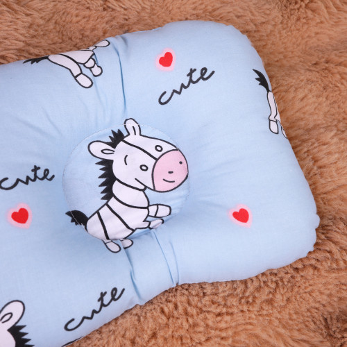 Подушка дитяча Заокруглена Kids Time 20-0037 Cute blue zebra EcoSilk бязь - 2