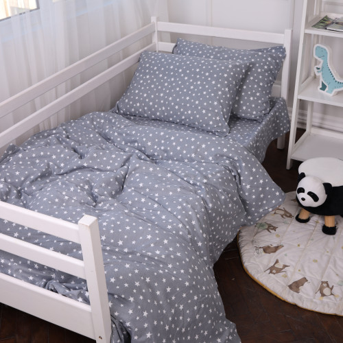 Комплект постільної білизни Фланель 012 "Grey Stars"