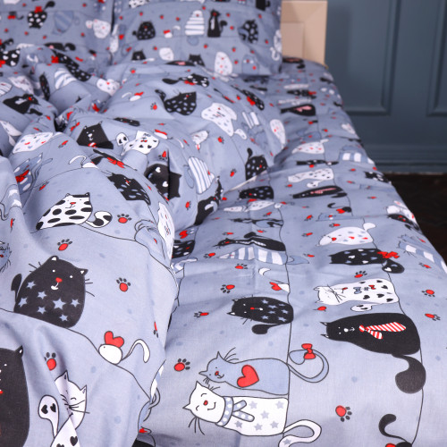 Комплект постільної білизни Бязь 17-0671 With Love, Cats - 3