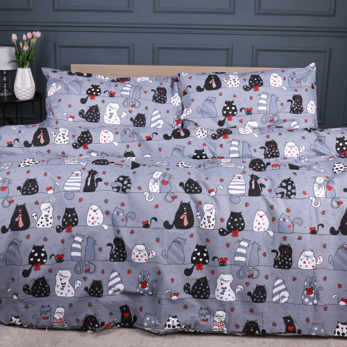 Комплект постільної білизни Ranforce Elite 17-0671 With Love, Cats