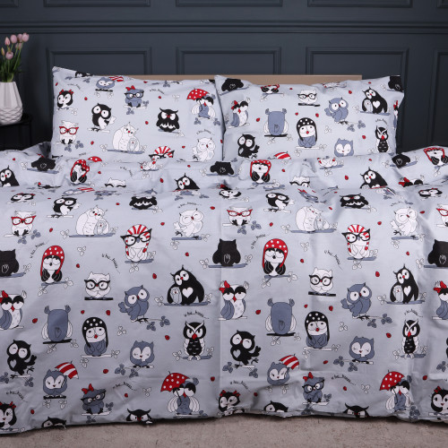 Комплект постільної білизни Ranforce Elite 17-0672 Silver Owlets