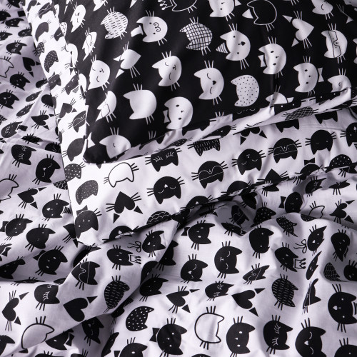 Наволочка Бязь 17-0673 Monochrome Meows