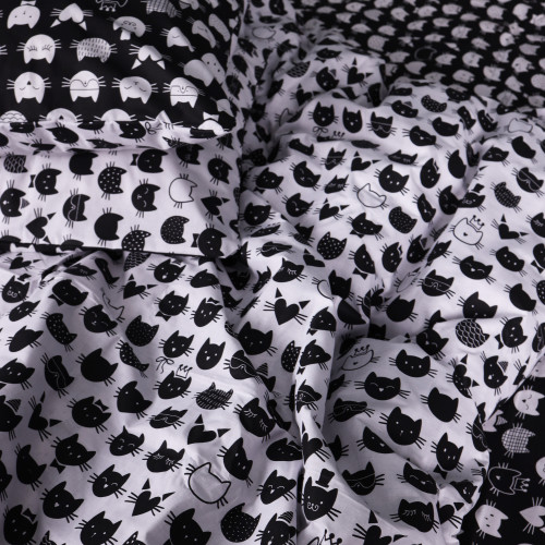 Наволочка Бязь 17-0673 Monochrome Meows - 2