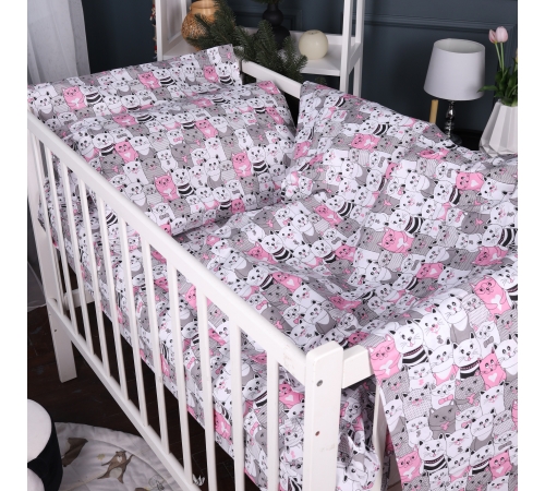 Пододеяльник Бязь Kids Time 17-0670 GrayPink Kitties