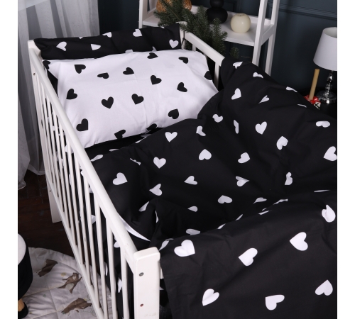 Підковдра Бязь Kids Time 17-0669 Black and White Love